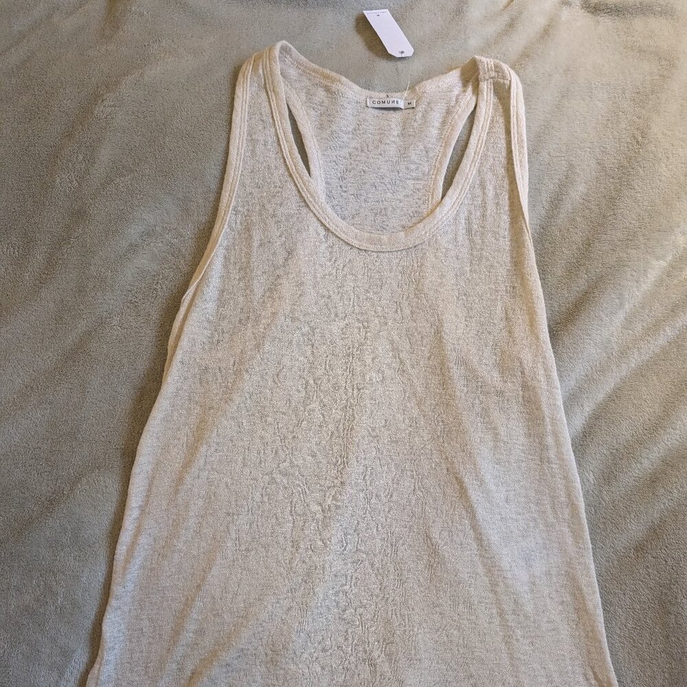 WOMEN'S NEW COMUNE TANK TOP M Medium Melrose Racerback Clay White Sleeveless